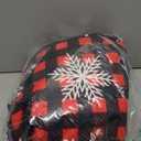 Smiry Christmas Rectangle Table Cloth, Waterproof Vinyl Tablecloth with Flannel Backing, Wipeable Bufflo Checked Snowflake Plastic Tablecloths for Christmas Table Decorations, (60"x120", Black & Red)