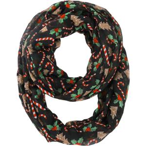 GERINLY Light Circle Scarves, Print Infinity Loop Scarf Head Wrap for Women