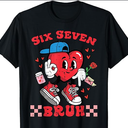 Six Seven Meme T-Shirt, Black (Size M Youth)