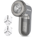 BEAUTURAL Fabric Shaver and Lint Remover, Sweater Defuzzer with 2-Speeds, 2 Replaceable Stainless Steel Blades, Battery Operated, Remove Clothes Fuzz, Lint Balls, Pills, Bobbles Gray
