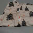 Balaflyie Baby Girl Button Down Pajamas Romper One-Piece Jumpsuit Long Sleeve Sleeper Infant Sleepwear (12-18 Months, Christmas Tree&cream)