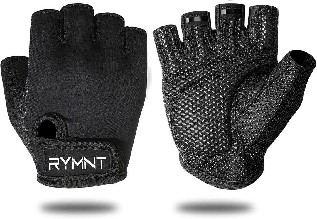 Workout Gloves for Women Men - Weight Lifting Gloves with Full Palm Protection & Extra Grip for Women Gym, Weightlifting, Weight Lift, Rowing, Exercise, Sport, Cycling (Small, A5-Black)