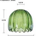 Glass Green Tulip Lamp Shades, Small Flower Lampshades,Replacement Mini Lamp Shade for Floor Lamp Table Wall Lamp Chandelier Decor (Green-3)