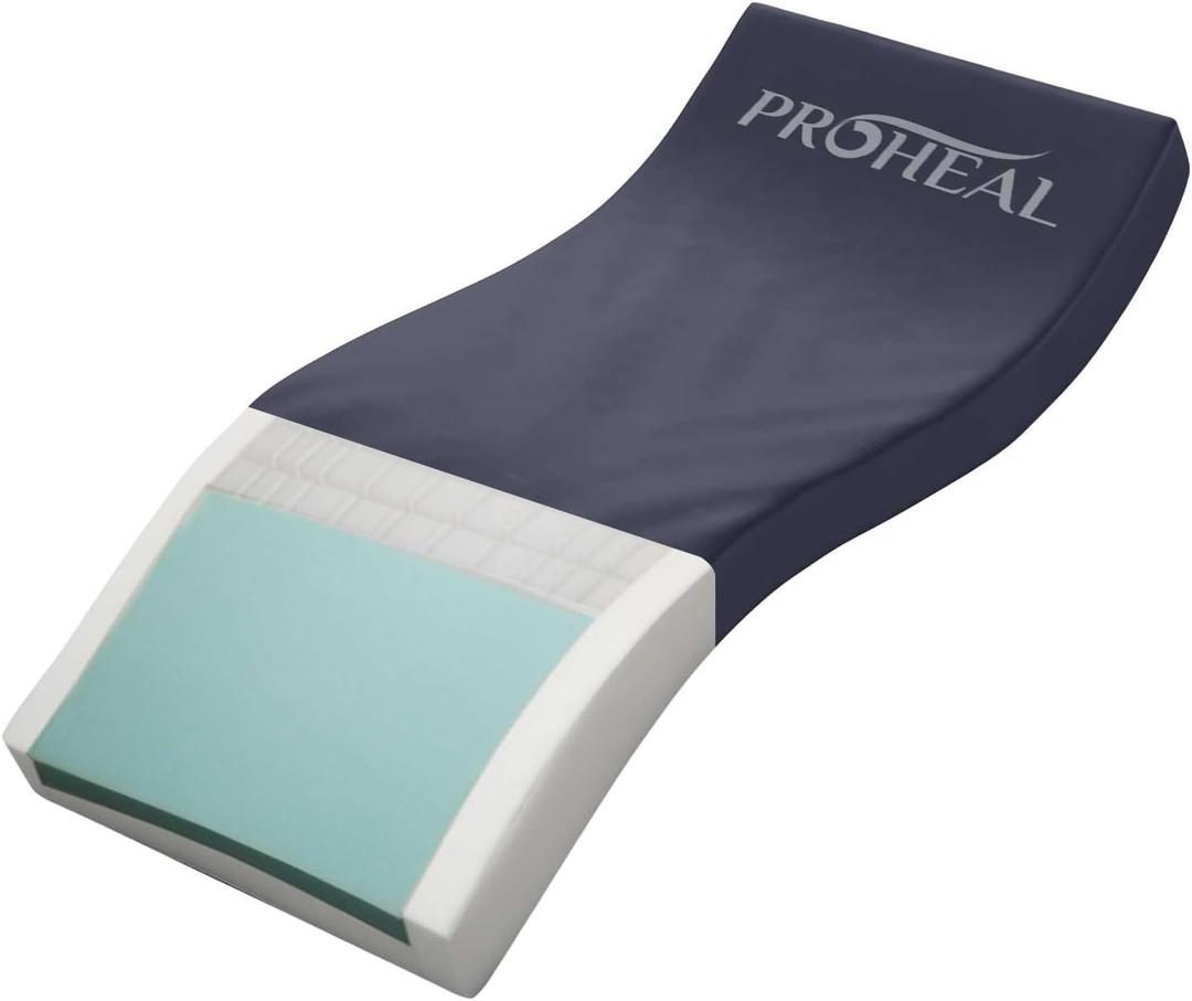 ProHeal Hospital Bed Mattress for Pressure Redistribution - Multi-Tiered Die-Cut and Memory Foam Medical Mattress for Moderate to High Bedsore Treatment - Sloped Heel - 36" x 80" x 6"