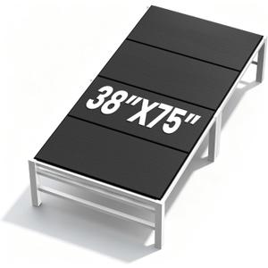 38x75'' Twin Size Folding Bunkie Board, Black Under Mattress Support Board