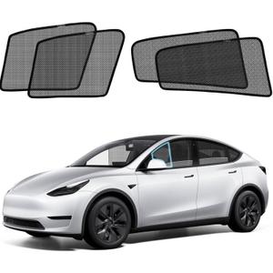 Car Window Shades for Model Y(2020-2025) Accessories - Side Window Shade for Baby, Breathable Mesh Car Privacy Window Covers, UV Protection and Heat Insulation for Road Trips, Napping, Camping