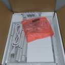 SUPERJARE Nightstand with Charging Station, Bed Side Table with Adjustable Fabric Drawer, Night Stand for Bedroom, 3-Tier Storage End Table, for Living Room, White (M (11.8"D x 15.7"W x 23.4"H))