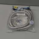 Shower Hose 96 Inches Stainless Steel Handheld Shower Head Hose Replacement with Brass Nut Long Fexible Shower Hose Extension (Silver)