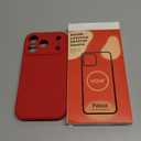 Vooii Magnetic for iPhone 17 Pro Case, Compatible with Magsafe (Premium Liquid Silicone) (Integrated Camera Control Button) Full Body Protective Anti-Scratch Microfiber Lining 6.3", Red