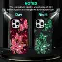 2 x Hekodonk for iPhone 16 Pro Max Case,Compatible with MagSafe,Glow in The Dark Full Body Rugged Protection Slim Shockproof Glossy Stylish Women Girls Case for iPhone 16 Pro Max 6.9 inch,Rose Gold