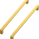 Ravinte 5 Pack Solid 7-1/2 Inch Square Cabinet Handles - Brushed Brass Drawer Pulls - Kitchen Hardware and Handles