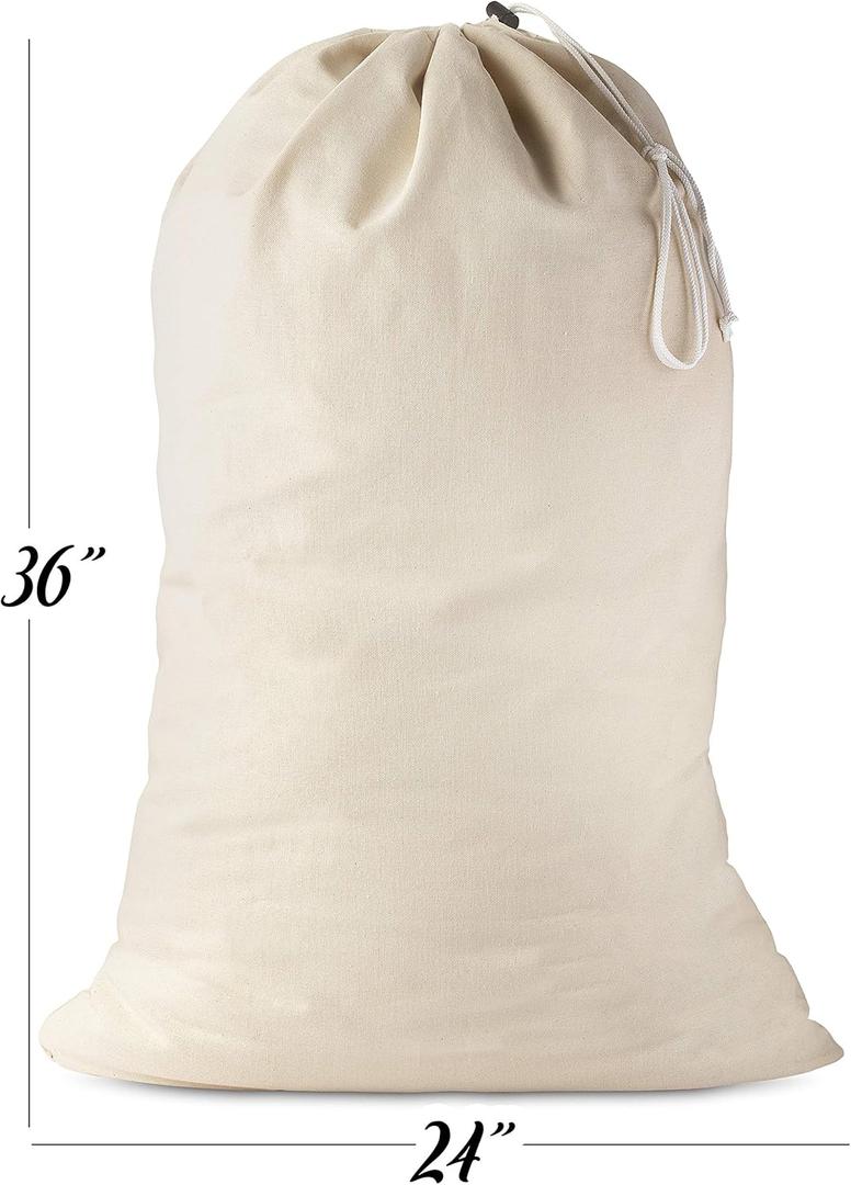 Handy Laundry Cotton Laundry Bag, The Extra Heavy Duty Washable Laundry Bag with Drawstring Makes a Great Cloth Storage Sack for Sleeping Bag, Linen Basket Liner, Hamper Liner and Travel, (1-Pack)