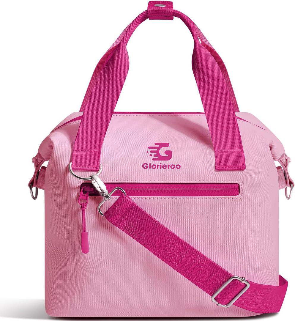 GLORIEROO Pastel Lunch Box Women | Insulated Waterproof Leakproof Lunch Bag Cooler | Adjustable Strap | BPA-Free