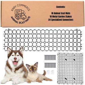 10 Pk: Scat Mats, Cat Deterrent Mat, Keep Dogs Off Furniture, Scat Mat for Cats, Scat Mats for Dogs, Keep Cats Off Counter Tops, Scat Mat, Animal Deterrent Mat, Keep Dogs Off Couch, Dog Deterrent Mats