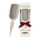 Conair Curl Define Pro Hair Brush for Curly Hair, Dual-Vent Design with Continuous Grooves, Mixed Bristles for Frizz-Free Detangling, Smoothing, and Curl Definition (Ivory)