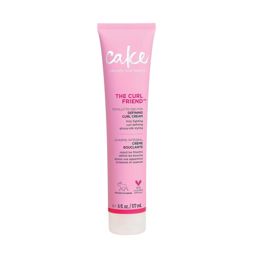 Cake Beauty Curl Defining Cream, The Curl Friend - Moisturizes and Defines Curls For Frizz Control & Detangling - Avocado Oil, Soybean Oil & Shea Butter For Curly Hair- 6 Fl Oz / 177 mL | Moisturizes, Defines Curls, For Frizz Control, Detangling, For Curly Hair, 177 mL