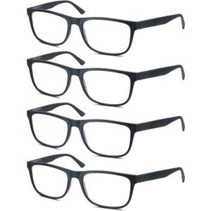Matte Black Reading Glasses Men Large Oversized Wide Readers +1.75 Lightweight Magnifying Cheaters Big Head/Large Face