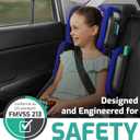Mifold Hifold Adjustable Kids High Back Booster Car Seat with Strap – Ocean Blue