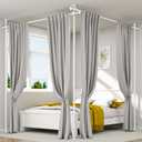 ALLZONE Partition Room Divider Curtain Rod, Adjustable Wall Divider for Room Separation, 63 to 130inch(H) & 31 to 135inch(W), No Drill, Three Mounting Options, Ideal for Creating Privacy Space, White