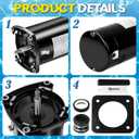USQ1102 Pool Pump Motor 1HP, 48Y Frame Square Flange, 115/230V, 3450 RPM, 7.6/15.3A, Capacitor Start Single Speed, 1045 Steel Shaft, Fit for AO Smith/Hayward/Sta-Rite/Pentair Pool Pumps ASQ125