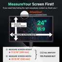 [2 Pack] Magnetic Hanging 24 Inch Computer Privacy Screen for 16:9 Aspect Ratio Widescreen Monitor, Eye Protection Anti Glare Blue Light Computer Monitor Privacy Filter, Removable 24 in Protector Film