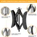 CircleRoad Camper Wheel Chock Stabilizer 2 Sets, Upgraded Side Grain Heavy Duty X-Shaped Stabilizer Wheel Chock RV Travel Trailer Accessories Anti-Move Anti Rust Coating Tire Chalks