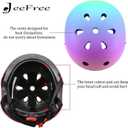 JEEFREE Adjustable Color Gradient Toddler Kids Bike Helmet for 3-5-8-14+Ages Girls Boys.Skateboard Bicycle Toddler Helmet 2-4 Years for Multi-Sports Cycling Scooter Inline Roller Skates Rollerblading
