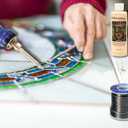 Soldering Iron Kit for Stained Glass Includes Hakko FX-601-02 (67W) Adjustable Temperature Soldering Iron, Amerway 60/40 1LB Solder, Tigers Eye Gel Flux 8oz & Flux Brush Hobby & DIY Kit