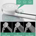 RV Shower Faucet with Hose and shower Head,Metal camper shower faucet Replacement,On-Off Shower Head with Hose Guide Ring and Shower Holder for RV, Camper, Motorhome (on/off switch, Chrome)