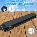 Boat Dock Bumpers, 58" Dock Bumpers Dock Edge, Dock Fenders Bumpers, Boat Dock Bumper Guards for Dock Edge, Piling, Horizontal Deck, Vertical Poles, or Pier Fenders, Carbon Fiber Black (2 Pack)