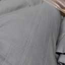 King Size Comforter Set, 7 Pieces Grey Seersucker Bed in a Bag | OEKO-TEX Certified, All Season Bedding Set with 240 GSM Down Alternative Comforter, Flat & Fitted Sheets, Pillowcases & Shams