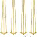 24Inch Hairpin Table Legs Golden Set of 4 Desk Legs,1300lbs Load Capacity Rodsfor Coffee Table, Night Stand Desk BenchDesk, Bench Desk Dining End Table Chairs