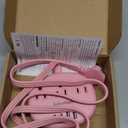 Pink Extension Cord with USB C - 5 FT Kawaii Power Strip, 1625W Cute Extension Cord with 3 AC Outlet 4 USB (24W/ 4.8A), Compact for Cute Pink Kawaii Desk Home Essentials