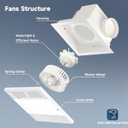 Bathroom Exhaust Fan with LED Light, 9.8" Panel 8.27"x8.27" Mount, 100 CFM 1.0 Sones Ultra Quiet, 4" Duct, Energy Efficient Ceiling Mount Ventilation Fan for Bathroom Home Office