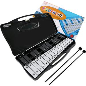 EASTROCK Xylophone, 25 Notes Glockenspiel, Professional Xylophone Instrument, Gifts (Black)