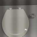 Bemis 500EC Durable Wood Toilet Seat with Easy Clean Hinges, Made in USA, Round, Biscuit