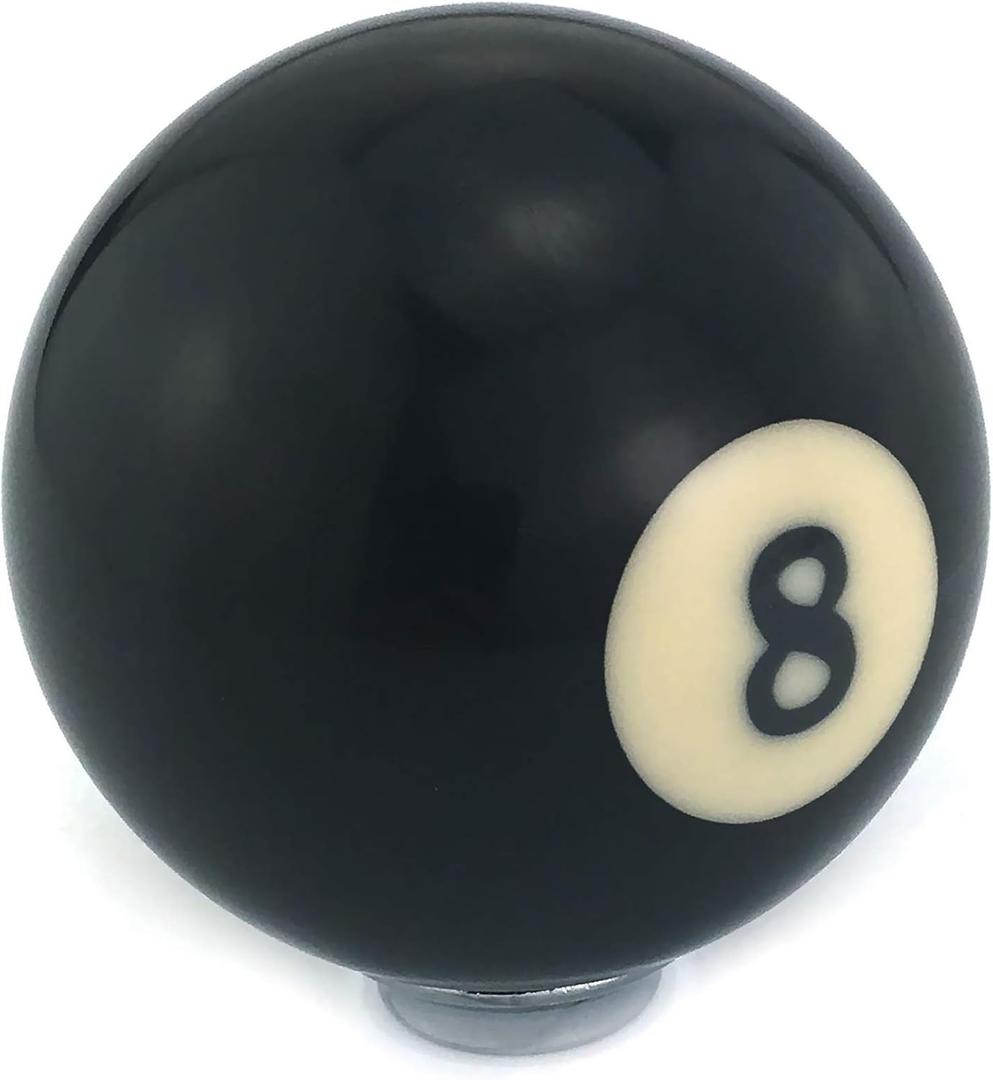 Black 8 Billiard Style Shift Stick Knob, Ball Shape Car Gear Shifter Handle Fit Most Manual Automatic Transmissions