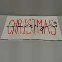 AVOIN colorlife Merry Christmas Throw Pillow Cover, 12 x 20 Inch Winter Holiday Cushion Case Decoration for Sofa Couch (White)