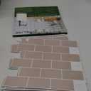 VEELIKE Pastel Beige Peel and Stick Backsplash Subway Stick on Back Splash Tiles for Kitchen Bathroom 6 Sheets Self Adhesive Waterproof Ceramic Wall Tile Stickers for Kitchen Laundry Room 12''x12''