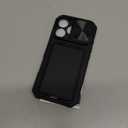 SSLOTSCASE for iPhone 17 Pro Case with Card Holder & Kickstand & Slide Camera Lens Cover & Camera Stand & Wallet, MilitaryGrade Heavy Duty Rugged Phone Case Cover for iPhone 17 Pro 6.3'' 2025, Black