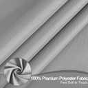 AooHome Shower Curtain Liner, Fabric Bathroom Curtain with Hooks for Hotel, Water Repellent, Light Grey, 72 Width x 75 Height Inch
