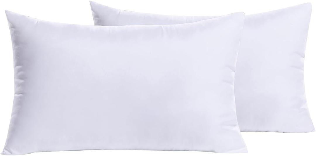 MIULEE Set of 2 Throw Pillow Inserts Premium Pillow Stuffer Rectangle Form for Decorative Cushion Bed Couch Sofa 12x20 Inch