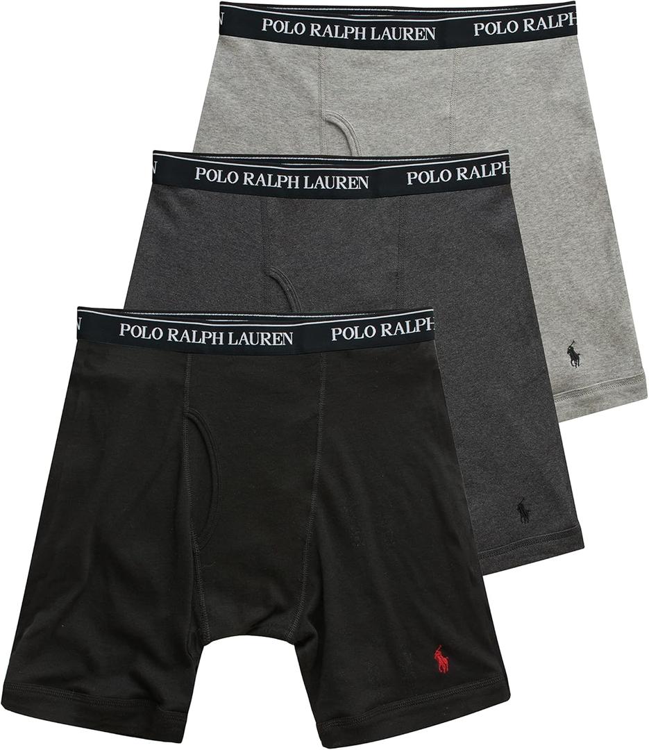 Polo Ralph Lauren Men's Classic Fit 100% Cotton Trunks - 3 Pack RCTRP3 XL Andover/ Madison/ Blk