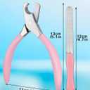 Large Dog Nail Clippers Wide Jaw Opening Heavy Duty Dog Nail Trimmer Cat Claw Clippers (Pink)