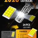 FAHREN 2026 Upgraded HB3/9005 Light Bulb, 80,000LM 24 LED Chips Super Bright 6500K, 10 Years Service Life with Cooling Fan, Real 1:1 Size 9005 LED, CANbus-Ready Plug N Play, lP68 Waterproof, Pack of 2