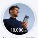 Anker MagGo Power Bank, Qi2 Certified 15W Ultra-Fast MagSafe-Compatible Portable Charger, 10,000mAh Battery Pack with Smart Display & Foldable Stand, For iPhone 16/15/14/13 Only (USB-C Cable Included) (Blue)