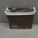 MIYE Pleated Waffle Weave Bed Skirt, Tailored Dust Ruffle 14 Inch Drop Easy Fit, Machine Washable (Brown, King  14" Drop)