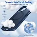 Mist-Armor Designed for iPhone 15 Pro Max Case, [Fit for Mag Safe] [Non-Slip Edge] Military Grade Protective Bumper Silicone Matte Phone Case Cover for iPhone 15 Promax 6.7" Men Women, Blue