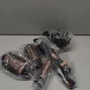 Terviiix 4-in-1 Hot Air Rotating Blow Dryer Brush Kit  1000W with Rotatable Round Brushes (2 Sizes), Oval Volumizer, and Diffuser  Ideal for Curly Hair, with Arthritis-Friendly Big Buttons, Black