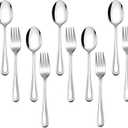E-far 10-Piece Toddler Utensils, Kid Stainless Steel Silverware Set, Children Safe Forks and Spoons Set for Self Feeding, Healthy & Non-Toxic, Mirror Polished & Easy to Clean